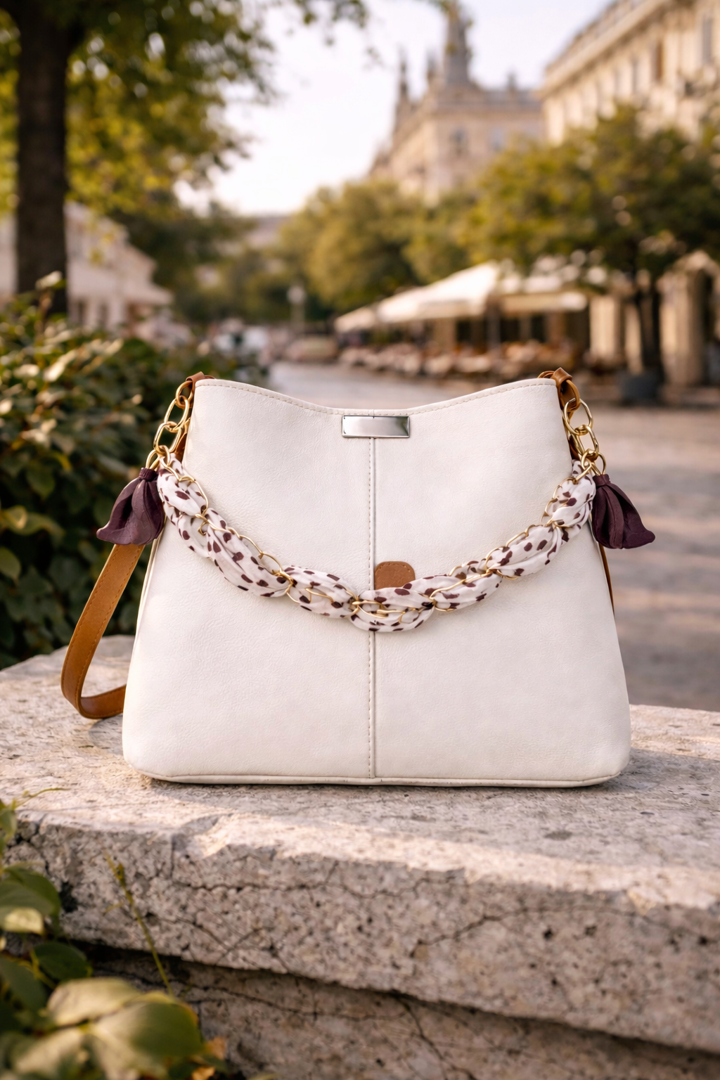 Luxe tas met bloemenprint