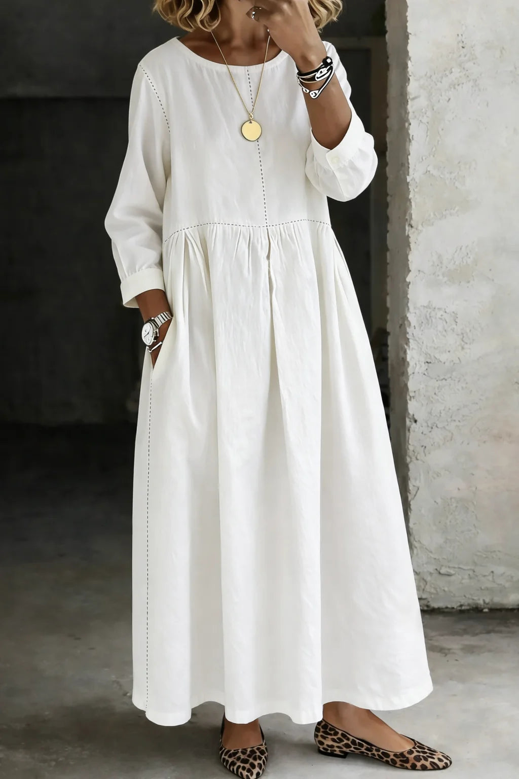 Nienke | Vintage Denim Maxi-Jurk