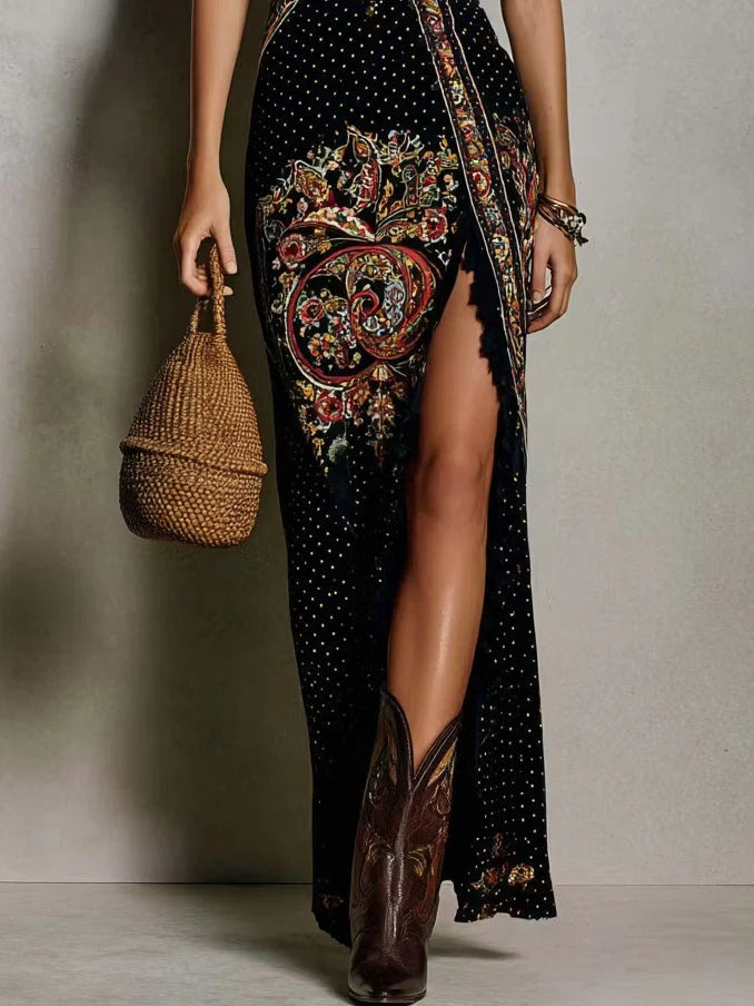 Carin |  Jurk met print in bohemienstijl