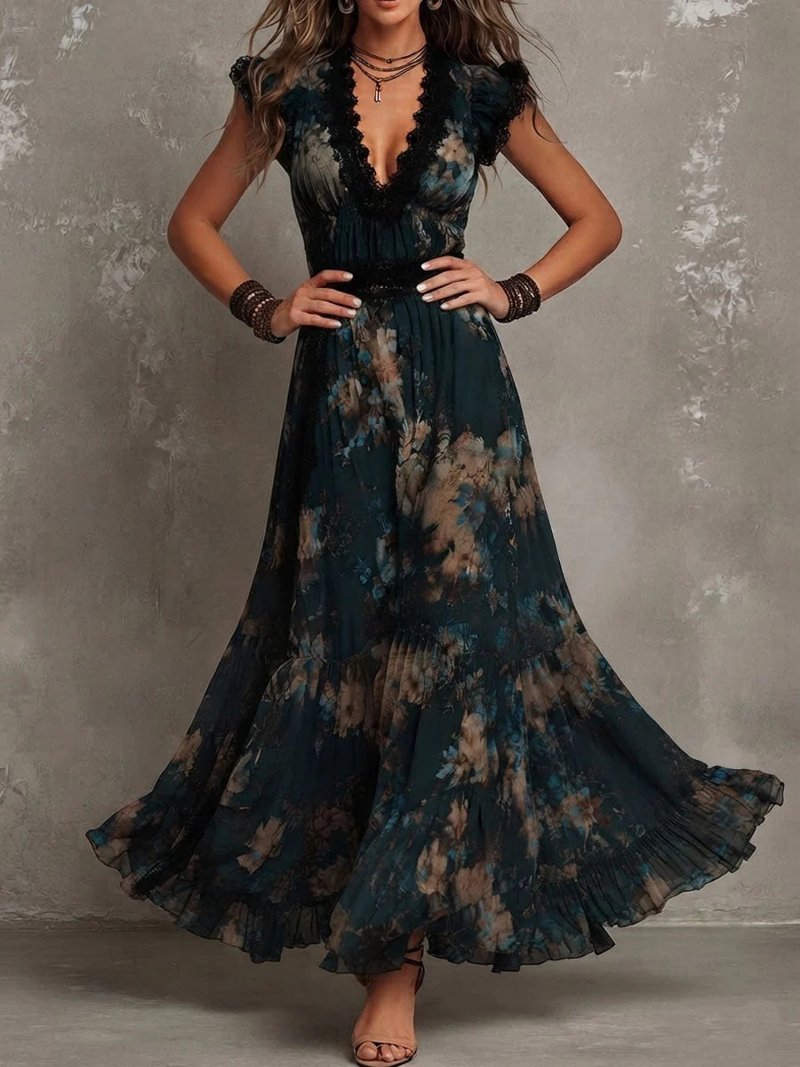 Jorieke | Maxi-Jurk Met Bloemenprint