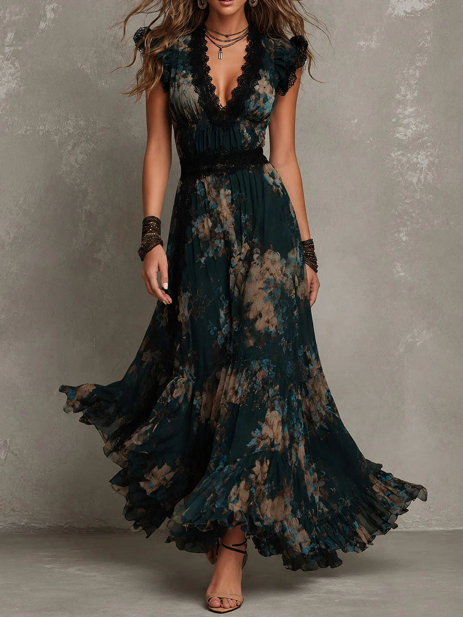 Jorieke | Maxi-Jurk Met Bloemenprint