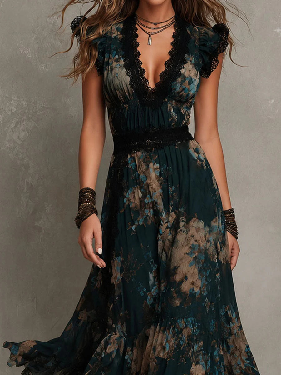 Jorieke | Maxi-Jurk Met Bloemenprint