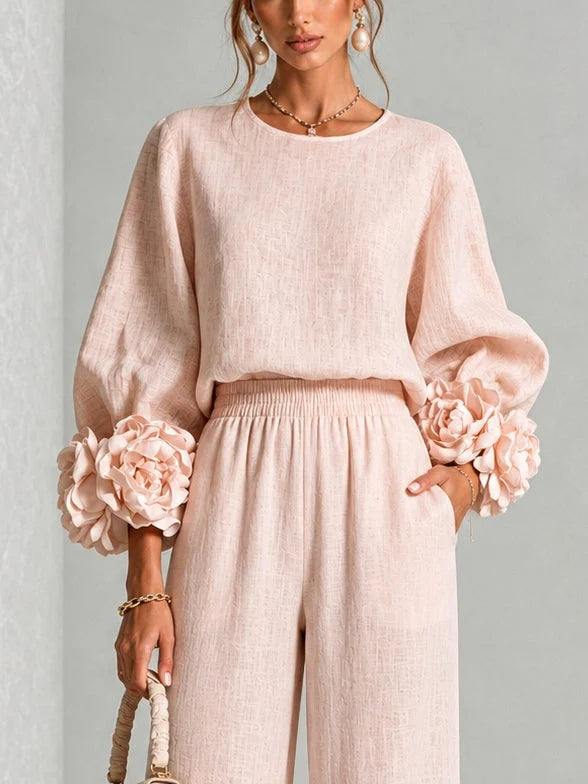 Rosalie | Tweedelige Set Met Bloemenmondstukken
