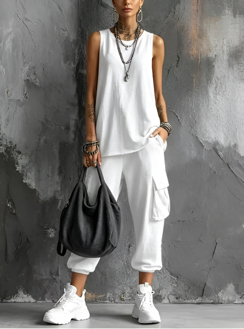 Bente | Casual set met losse pasvorm en zakken