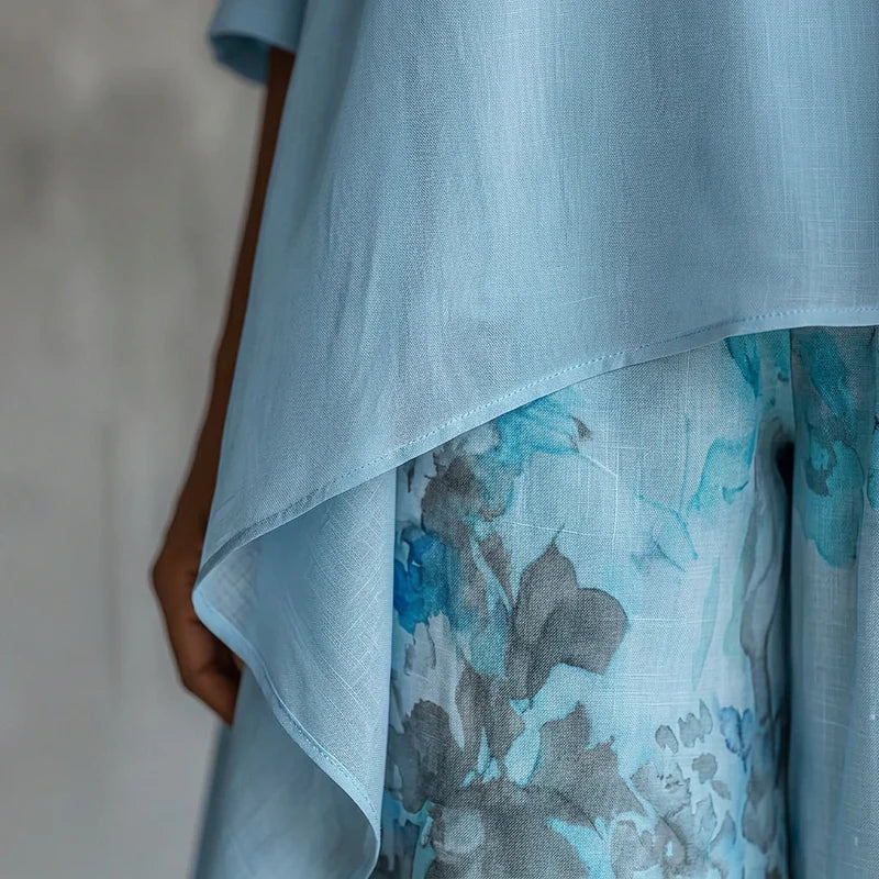 Brigitte | Tweedelige set met asymmetrische tuniek