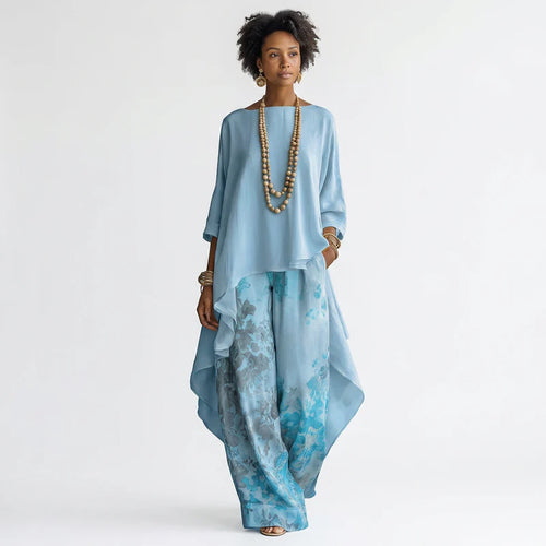 Brigitte | Tweedelige set met asymmetrische tuniek