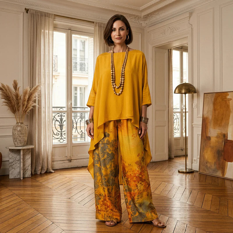 Brigitte | Tweedelige set met asymmetrische tuniek