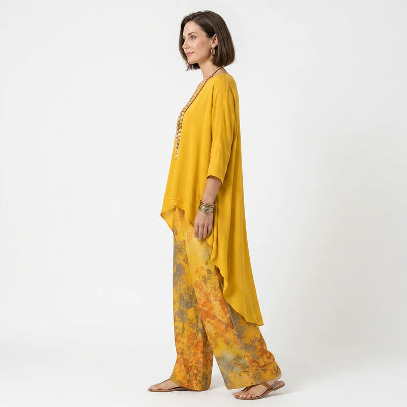 Brigitte | Tweedelige set met asymmetrische tuniek