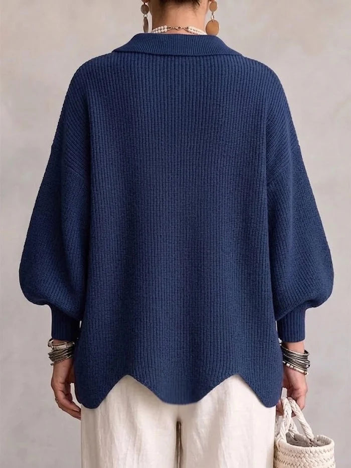 Sterre | Oversized Vest Met Grote Gouden Knopen